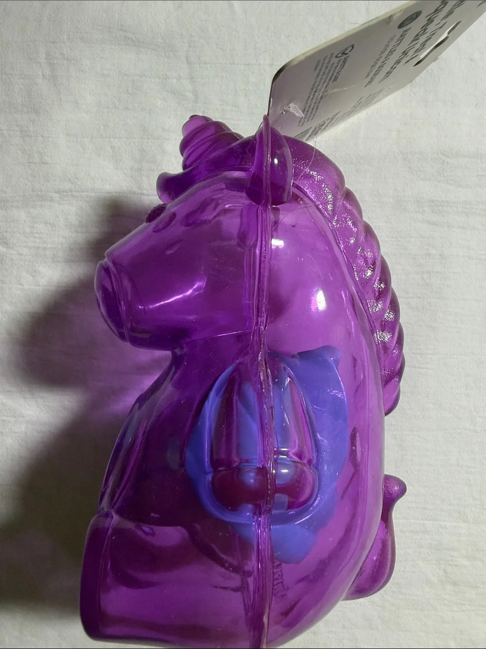 Purple Unicorn Rattle, Treat & Squeak Dog Toy